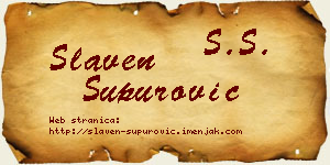 Slaven Supurović vizit kartica